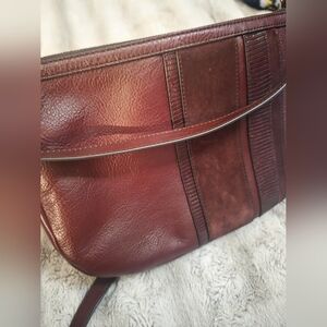 Fossil Women's Jolie Crossbody/ Shoulder Bag In Leather & Suede In Maroon